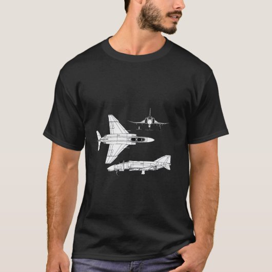 T-shirt McDonnell Douglas F-4 Phantom II (Devant)