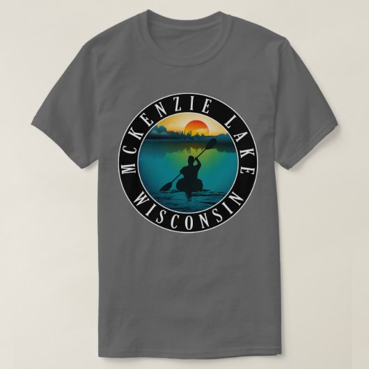 T-shirt McKenzie Lake Wisconsin Kayaking (Design devant)