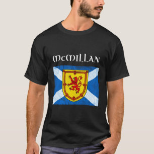 T-shirt Mcmillan Clan Scottish Name Scotland Flag