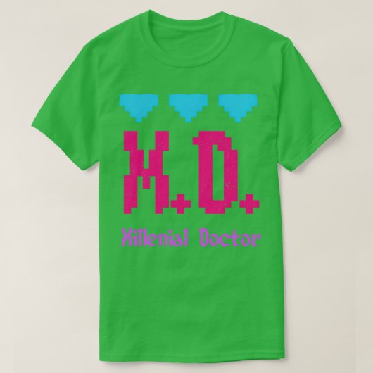 T-shirt MD pour docteur Millenium 8 bits (Design devant)