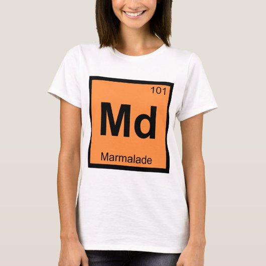 T-shirt Md - Symbole de table périodique de la chimie des (Devant)
