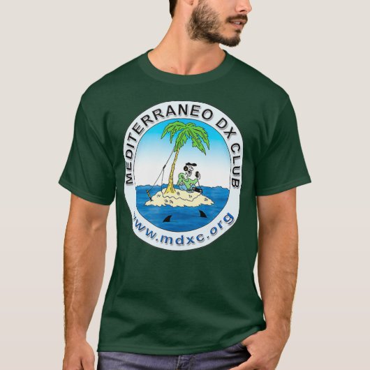 T-shirt MDXC Ham Radio - Mediterraneo DX Club blanc thé (Devant)