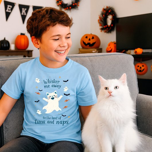 T-shirt Me balayer | Chat d'Halloween Éffrayant amusant