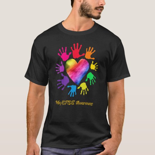 T-shirt Me Cfids Sensibilisation Mains Mecfids (Devant)