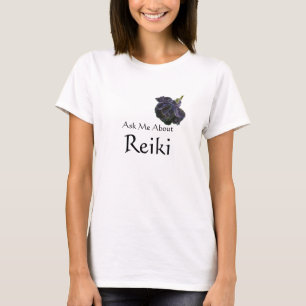T-shirt Me demander à propos de Reiki Purple Rose