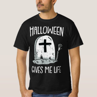 T-shirt Me donne la vie Laze Halloween Costume amusant Ske