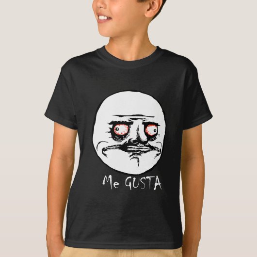T-shirt Me Gusta Raging Face comique (Devant)