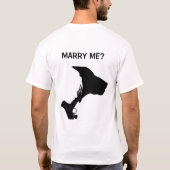 T-shirt Me marier Mariage Proposition Nom du chien (Dos)