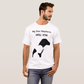 T-shirt Me marier Mariage Proposition Nom du chien (Devant entier)