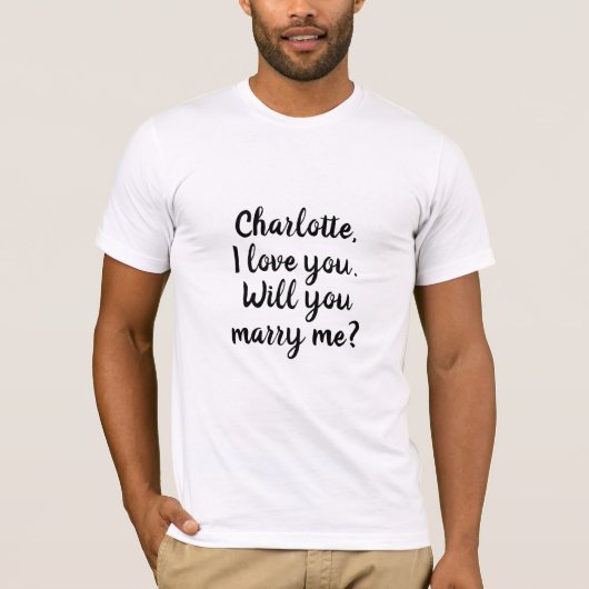 T-shirt Me marierez-vous une proposition de mariage sur co (Devant)