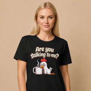 T-shirt Me Parles-Tu? Poulet Drôle Café