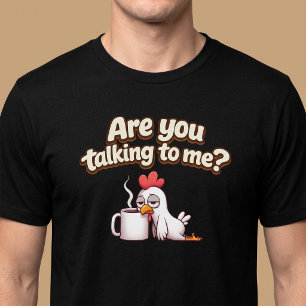 T-shirt Me Parles-Tu? Poulet Drôle Café