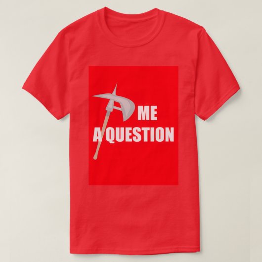 T-shirt Me poser une question 2 rouge (Design devant)