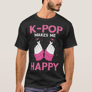 T-shirt Me Rend Heureux K Pop Music Headphone Musique coré