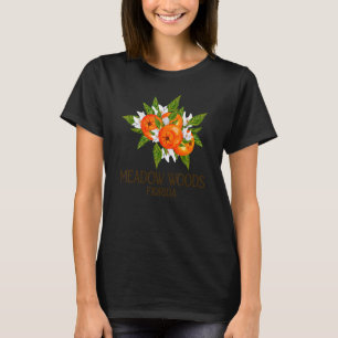 T-shirt Meadow Woods Florida Beach FL Vintage Oranges Blos