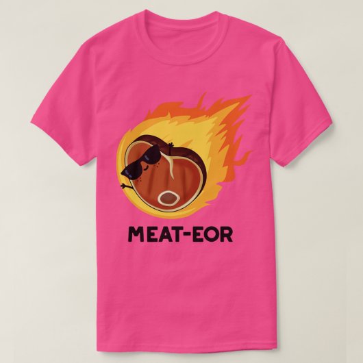T-shirt Meateor Funny Meat Steak Pun (Design devant)
