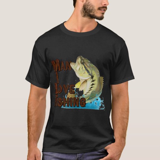 T-shirt mec j'adore la pêche (Devant)