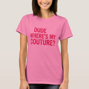 T-shirt Mec Où Est Ma Couture Drôle Sarcastique femme rose