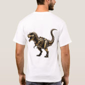 T-shirt Méca T-Rex Steampunk – Bête Dino en laiton (Dos)