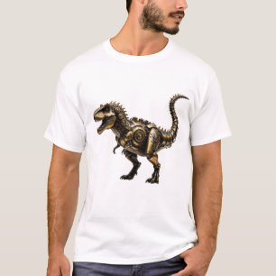 T-shirt Méca T-Rex Steampunk – Bête Dino en laiton