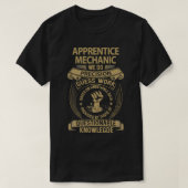 T-shirt Mécanicien Apprentice Nous faisons Précision Poste (Design devant)