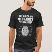 T-shirt Mécanicien d'aéronef Cerveau Technicien d'aéronef (Devant)
