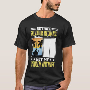 T-shirt Mécanicien d'ascenseur à la retraite pour technici
