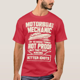 T-shirt Mécanicien de bateau à moteur Technicien de bateau