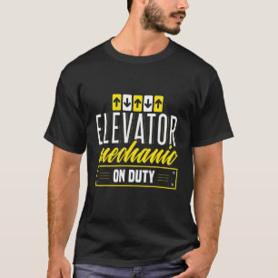 T-shirt Mécanicien de l'ascenseur sur le service Technicie