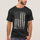 T-shirt Mécanicien De Voiture Usa Drapeau Wrench Et Spark (Devant)