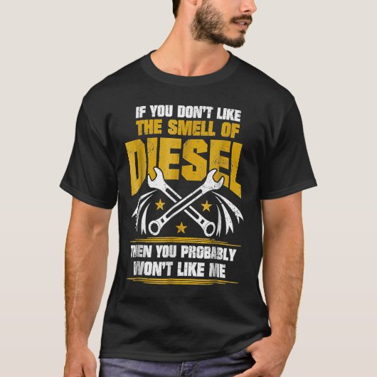 T-shirt Mécanicien Diesel Aime L'Odeur De (Devant)