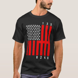 T-shirt Mécanicien Drapeau américain Réglage Voiture Répar