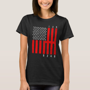 T-shirt Mécanicien Drapeau américain Tuning Amoureux de vo
