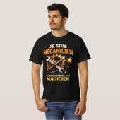 T-shirt Mécanicien Drôle Garage Mécano Magicien Humour (Devant entier)