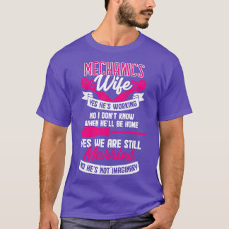 T-shirt Mécanicien épouse mariée couple cadeau