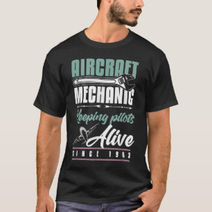 T-shirt Mécanique Aéronef Chemise Fière Avion Mécanicien