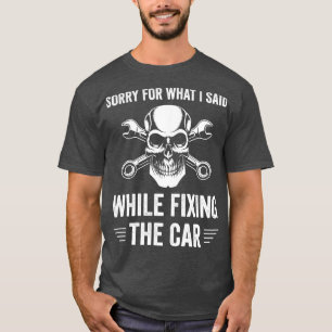 T-shirt Mécanique Automatique Funny Garage Fixation Voitur