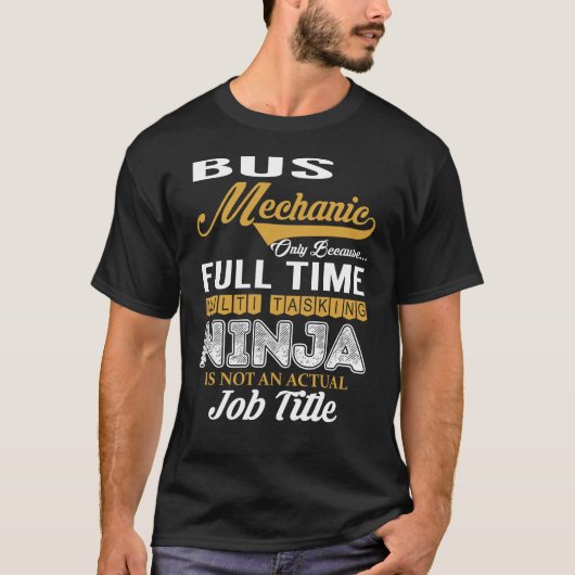 T-shirt Mécanique de bus multitâche (Devant)
