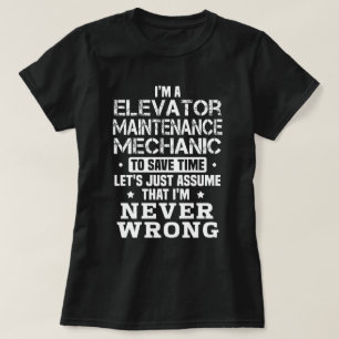 T-shirt Mécanique d'entretien d'ascenseur