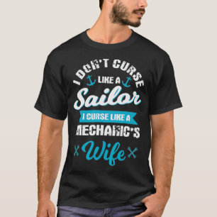 T-shirt Mécanique Drôle Je Maudit Comme Une Femme Mécaniqu