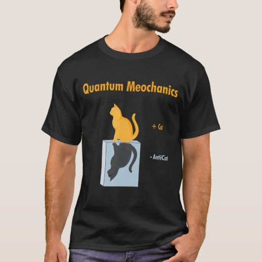 T-shirt Mécanique Quantique Chat de Schrödinger Blague d (Devant)