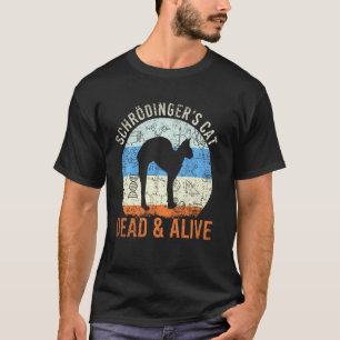T-shirt Mécanique Quantique Mort & Vivant Rétro Chat de Sc