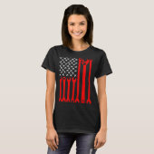 T-shirt Mécanique US Flag Plane Réparation d'aéronefs Méca (Devant entier)