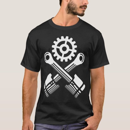 T-shirt Mechanic engine pistons friend (Devant)