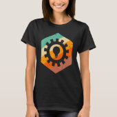 T-shirt Mechanical Engineer Retro Engineering Gear Engine (Devant)