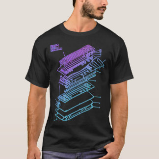 T-shirt Mechanical Keyboard Patent Drawing Graphic Design 