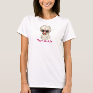 T-shirt Méchant poulet glamour en lunettes de soleil roses