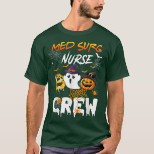 T-shirt Med Surg Nurse Boo Crew RN Bitcoin Ghost Witch Hal