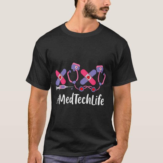 T-shirt Med Tech Valentines Day Women Heart Stethoscope Ap (Devant)
