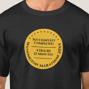 T-shirt Médaille de finisseur de marathon personnalisé sur